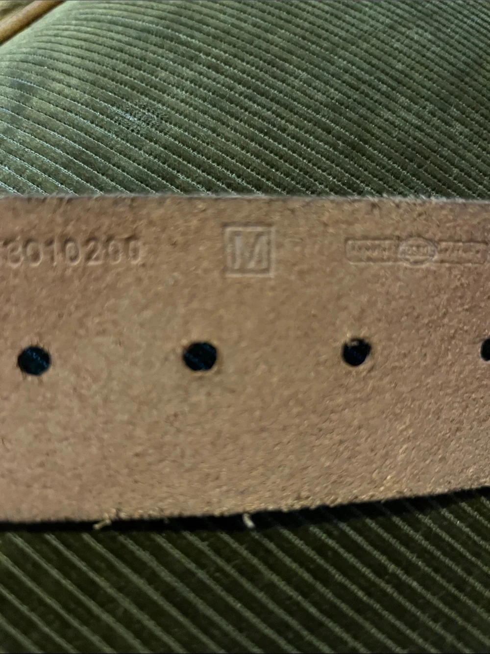 Fossil Tooled Chain Woven Belt Brown Leather Western Wide 2.75